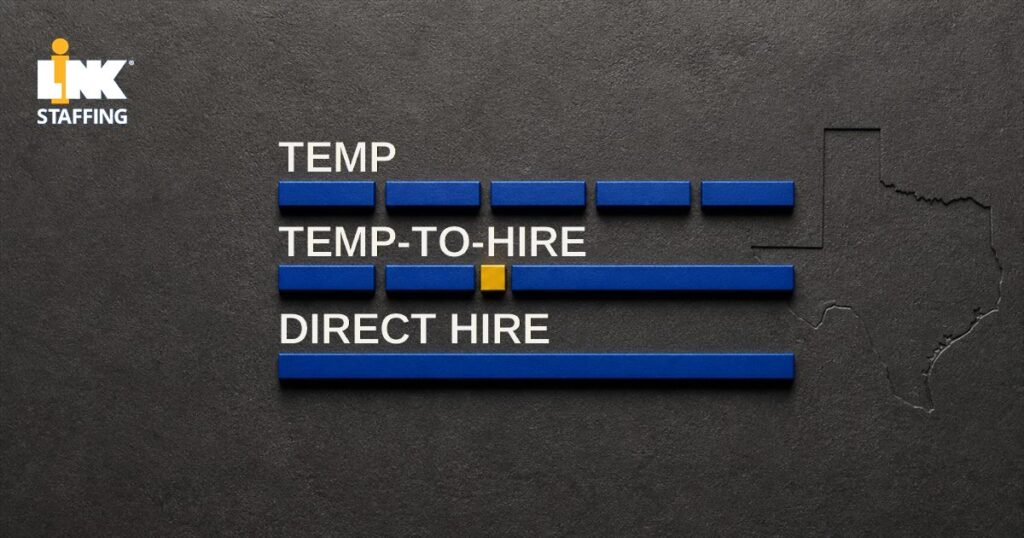 Comparison of temp, temp-to-hire, and direct hire staffing models for Texas employers